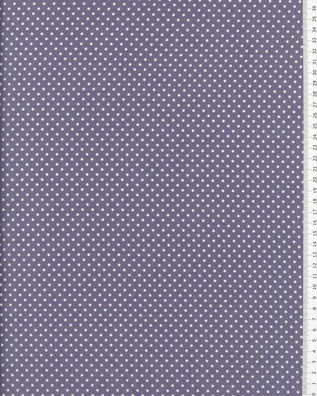 Cotton Popelin White Dot on a background Light Grey - Tissushop