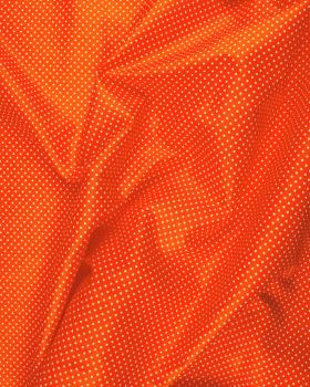 Cotton Popelin White Dot on a background Orange - Tissushop