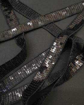 SQUARE GLITTER BRAID Black - Tissushop