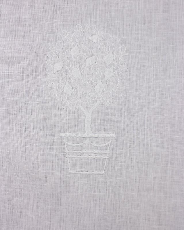 White Linen Curtain Three Pattern - Tissushop