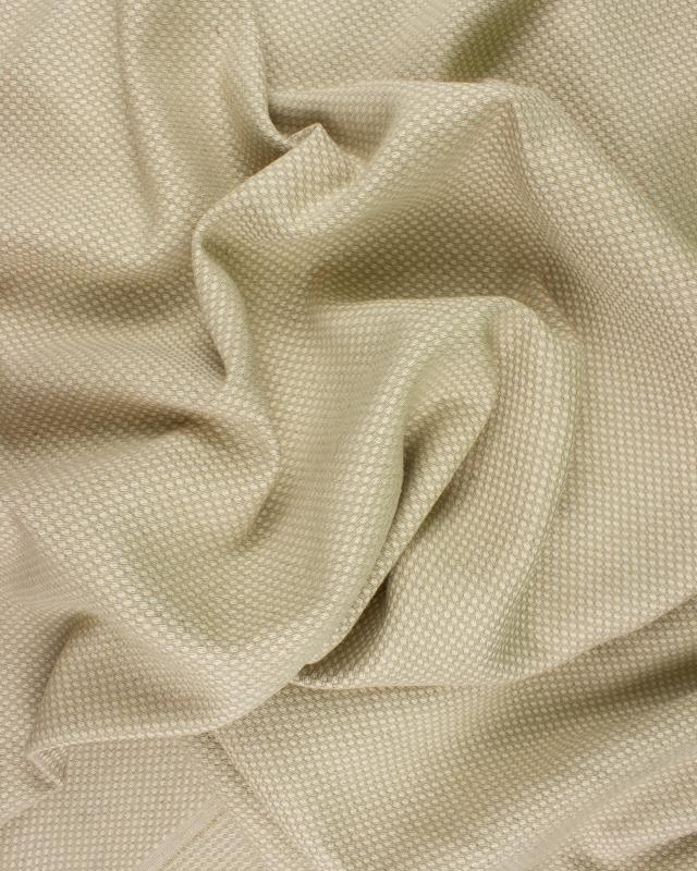 Damier coton / lin en 280 cm Naturel - Tissushop