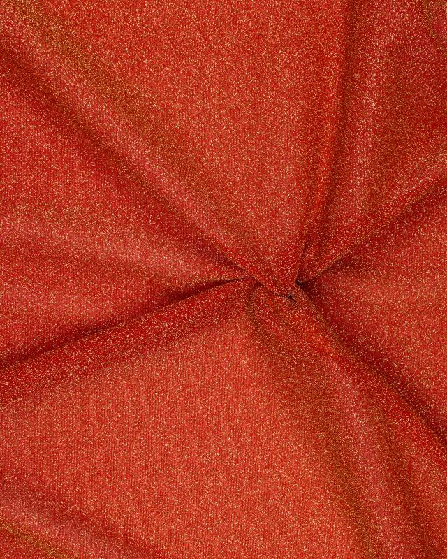 Round Glitter Light Jersey Fabric / Red - Tissushop