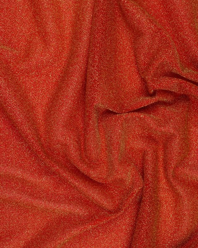 Round Glitter Light Jersey Fabric / Red - Tissushop