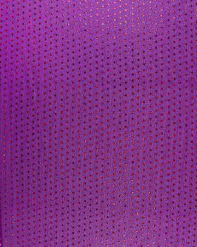 Tissu à Paillettes Rondes Rouge / Violet - Tissushop