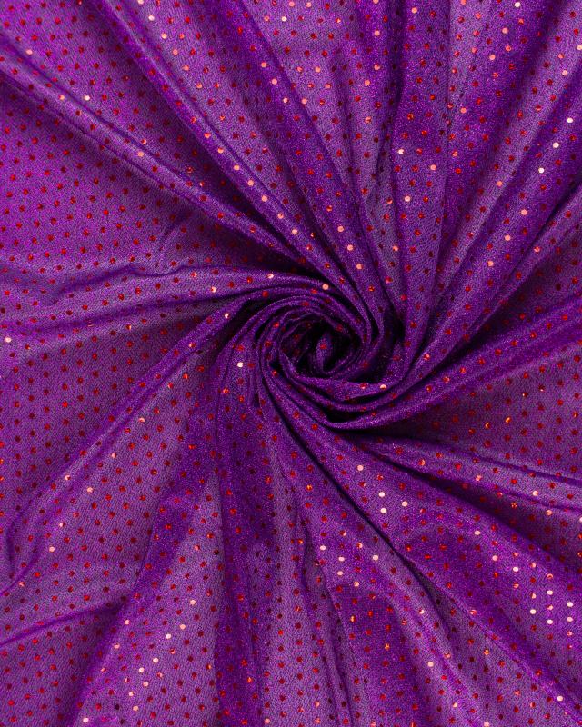 Red Round Glitter Fabric / Purple - Tissushop