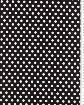 Cotton Popelin White Medium Dot / Black - Tissushop