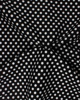 Popeline de Coton Pois blanc / Noir - Tissushop