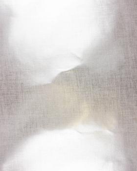 Metallic white linen fabric Silver - Tissushop