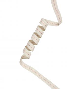 Cotton Webbing Herringbone Red Stripe White - Tissushop