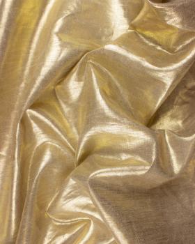 Natural Linen fabric soft metalic Golden - Tissushop