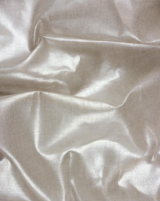 Natural Linen fabric soft metalic Silvery - Tissushop