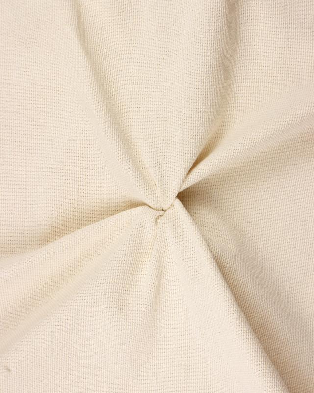 Coton fabric grain riz large wide Off White - Tissushop