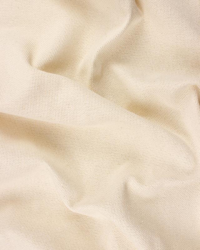 Coton fabric grain riz large wide Off White - Tissushop
