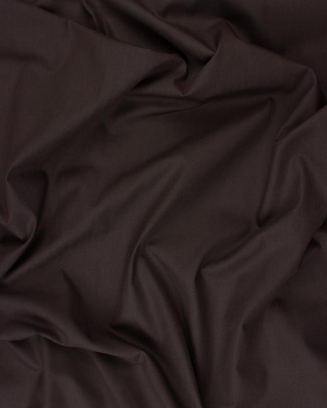 Dyed polycotton Popelin Dark Brown - Tissushop