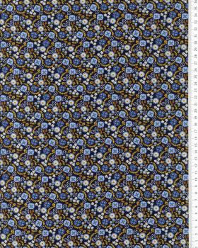 Cotton Popeline - Lily Dark Blue - Tissushop