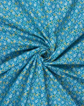 Cotton Popeline - Lily Turquoise Blue - Tissushop