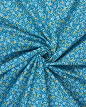 Cotton Popeline - Lily Turquoise Blue - Tissushop