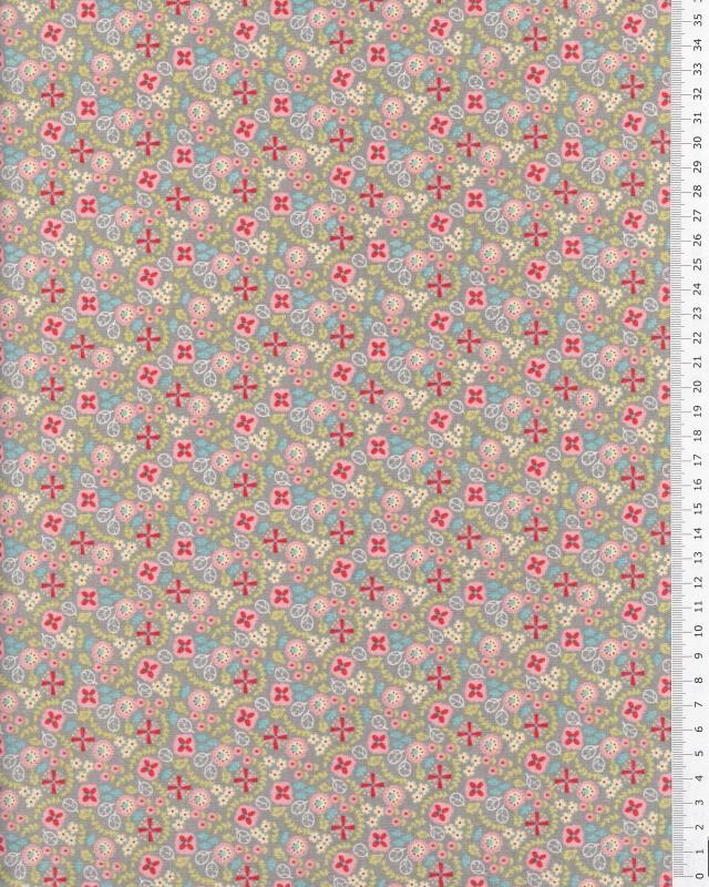 Popeline de Coton - Lily Gris - Tissushop