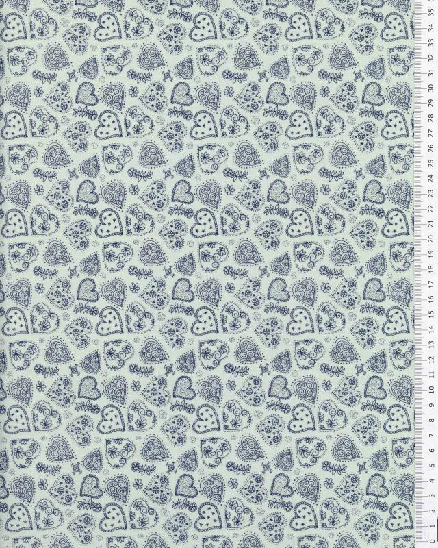 Popeline de Coton - Sofia Bleu - Tissushop