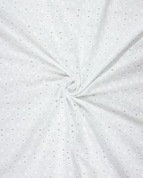 Coton broderie anglaise pâquerette Blanc - Tissushop