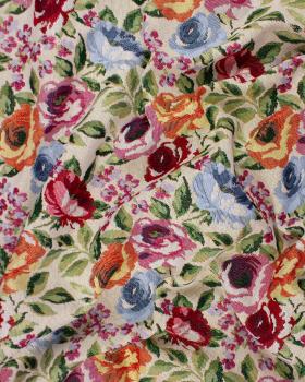 Jacquard home decor Fabric large width - Flowers - Tissushop