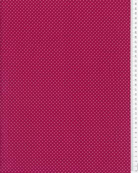 Cotton Popelin mini dot on a background Bordeaux - Tissushop