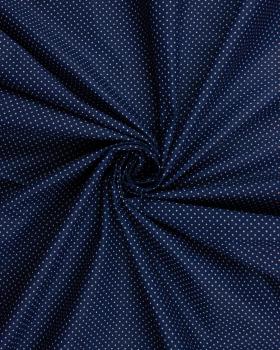 Cotton Popelin mini dot on a background Navy Blue - Tissushop