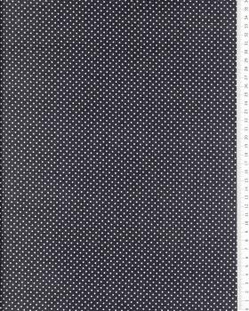 Popeline de Coton Mini Pois Blancs sur fond Gris Anthracite - Tissushop